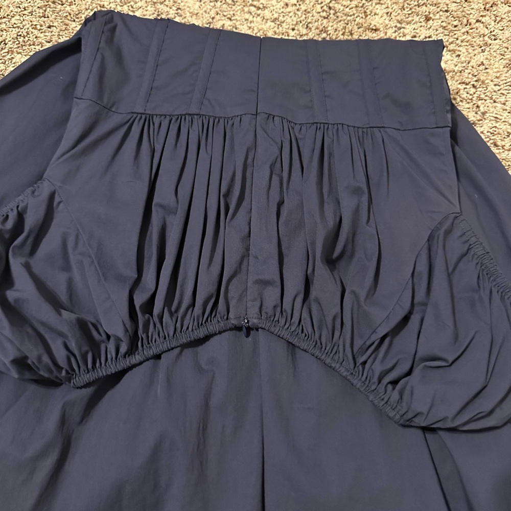 House of CB nala dress Navy Puff-Sleeve Corset Mini Dress - Picture 4 of 7